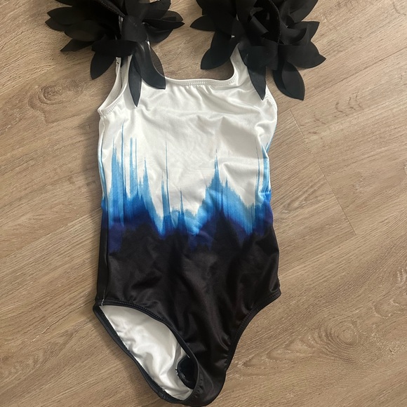 Stella Cove Black and Blue Ombre Leotard